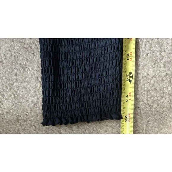 Free People Black Legging Women's Medium Gathered at bottom of leg 26" Inseam - Picture 3 of 7